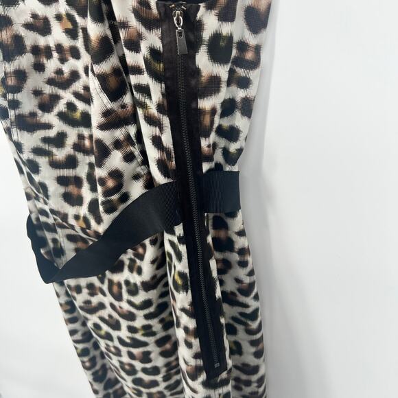 Ann Taylor Leopard Print Sleeveless Dress Size 6 - Picture 3 of 6